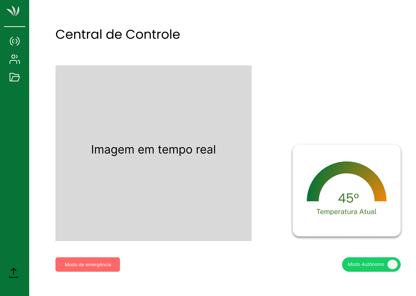 Central de Controle Autonômo - Mockup