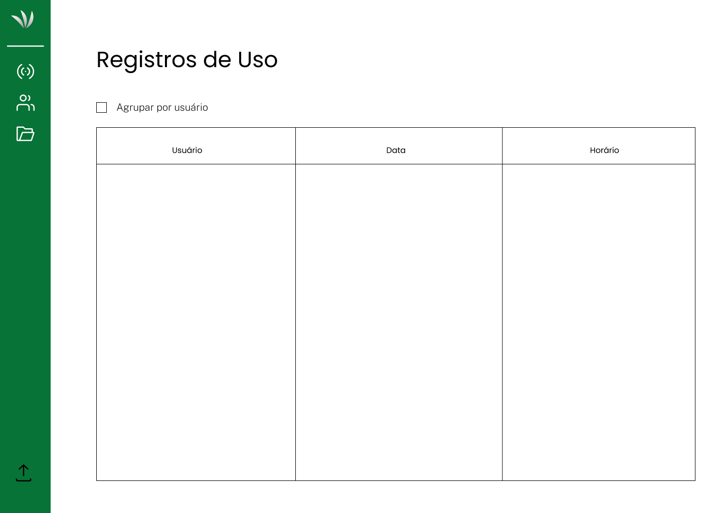 Registros de Uso - Mockup