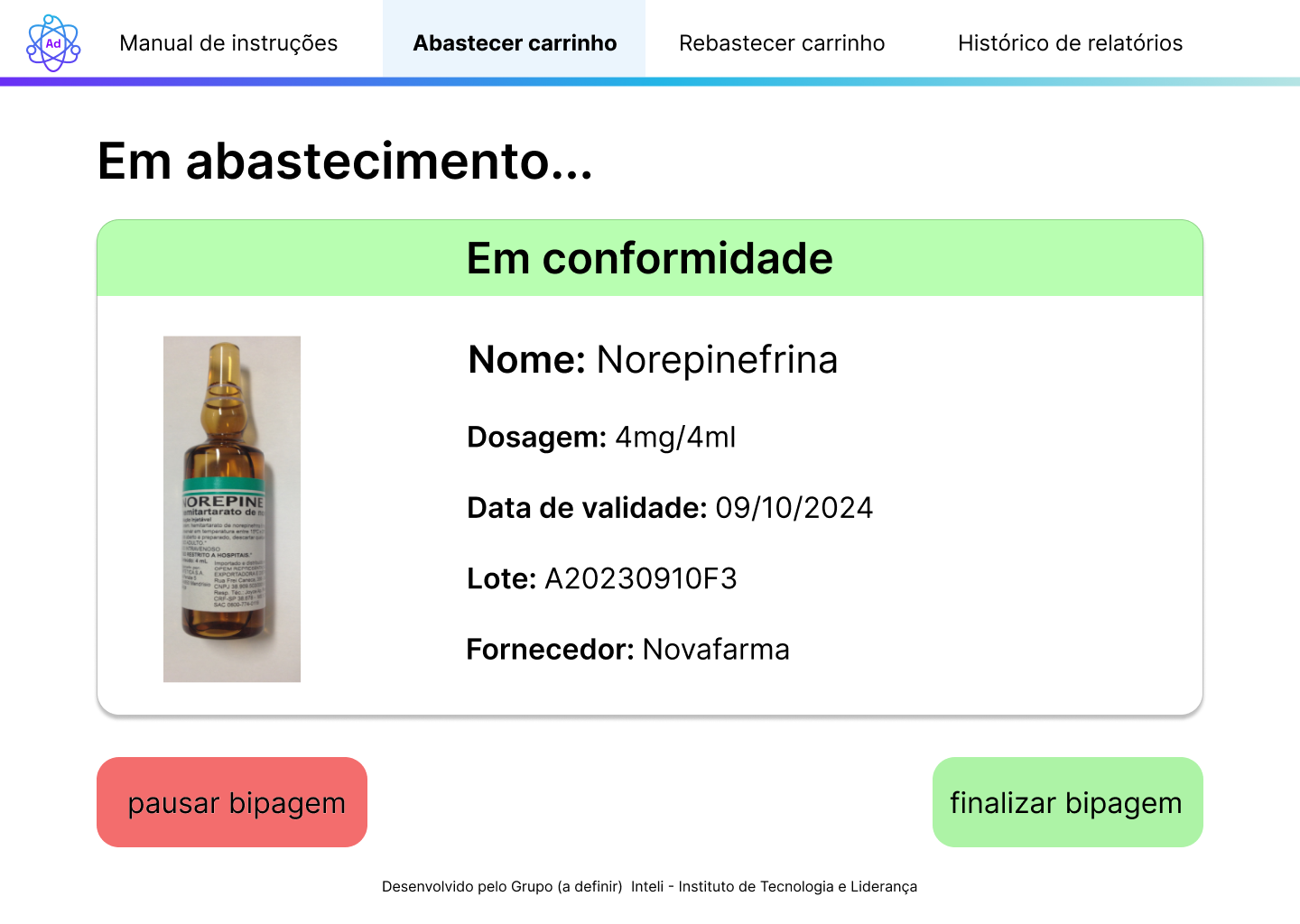Mockup identificação medicamento correto