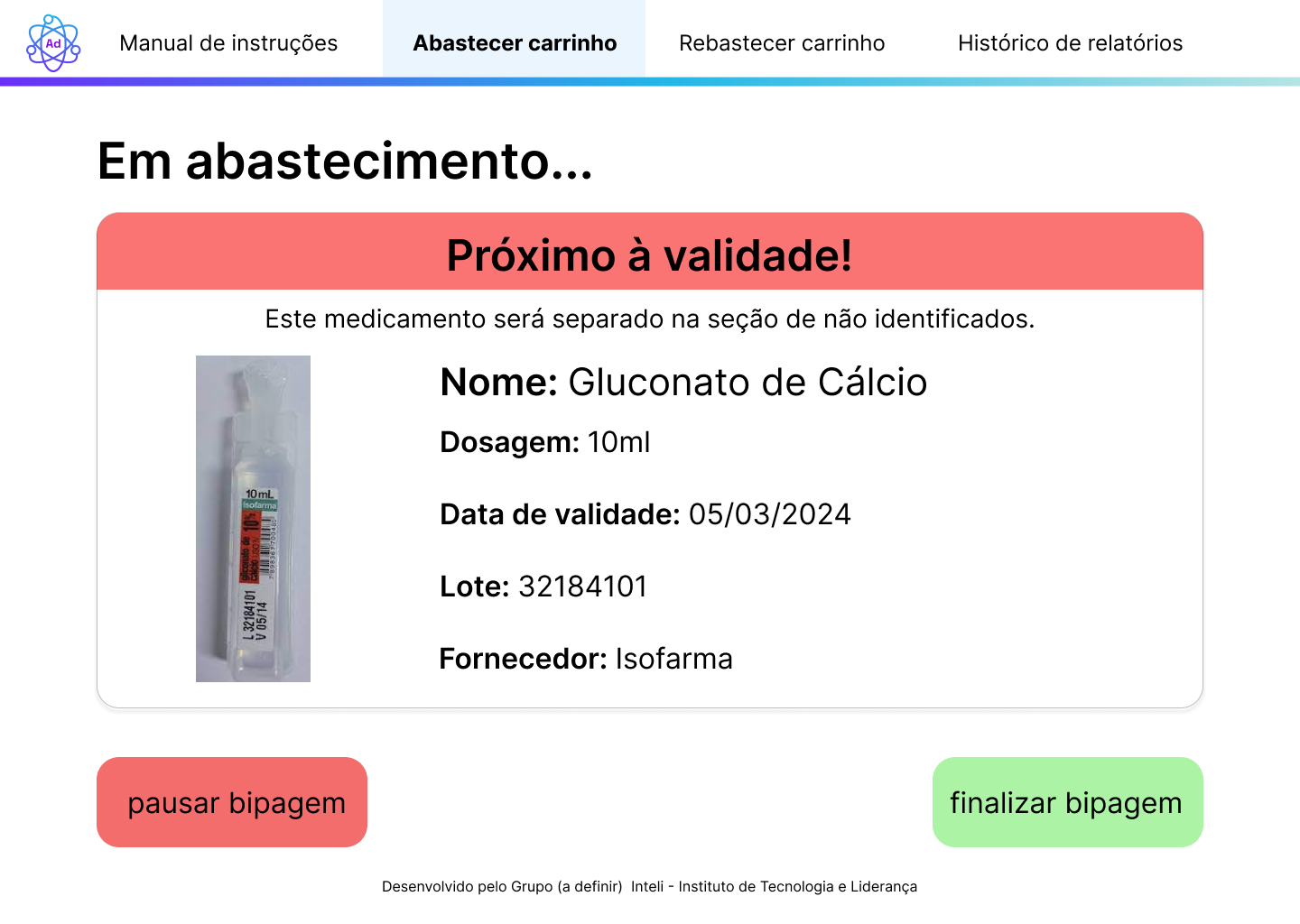 Mockup identificação medicamento vencido