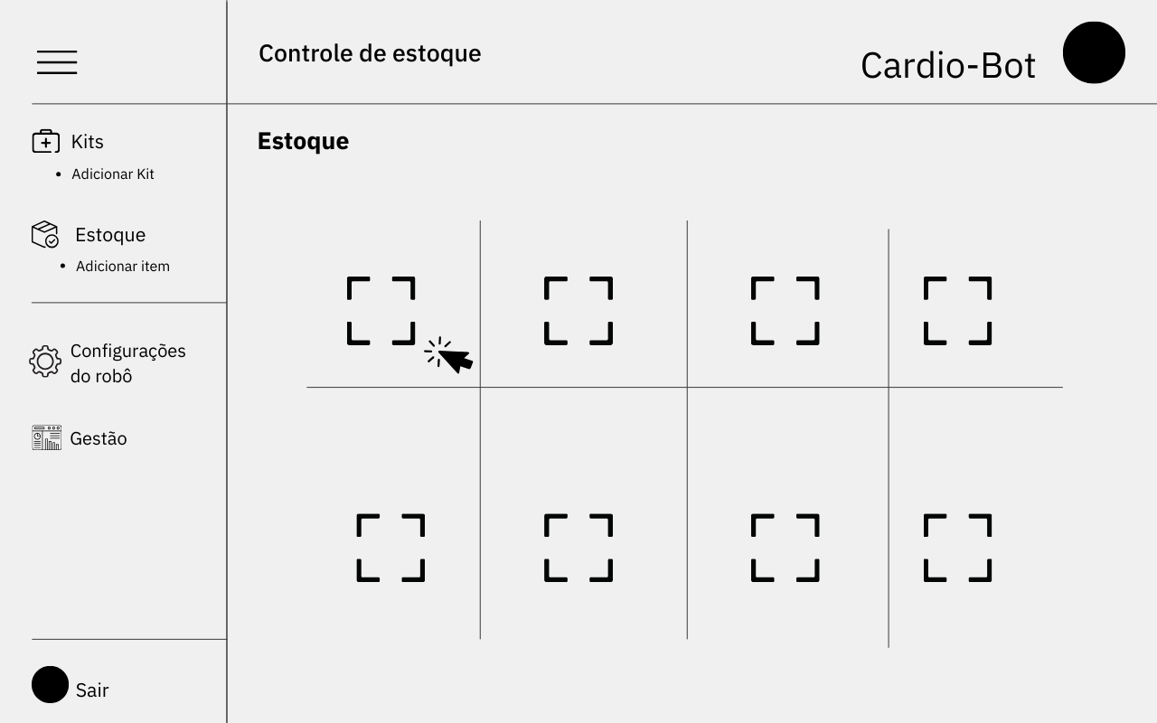 Página de controle de estoque