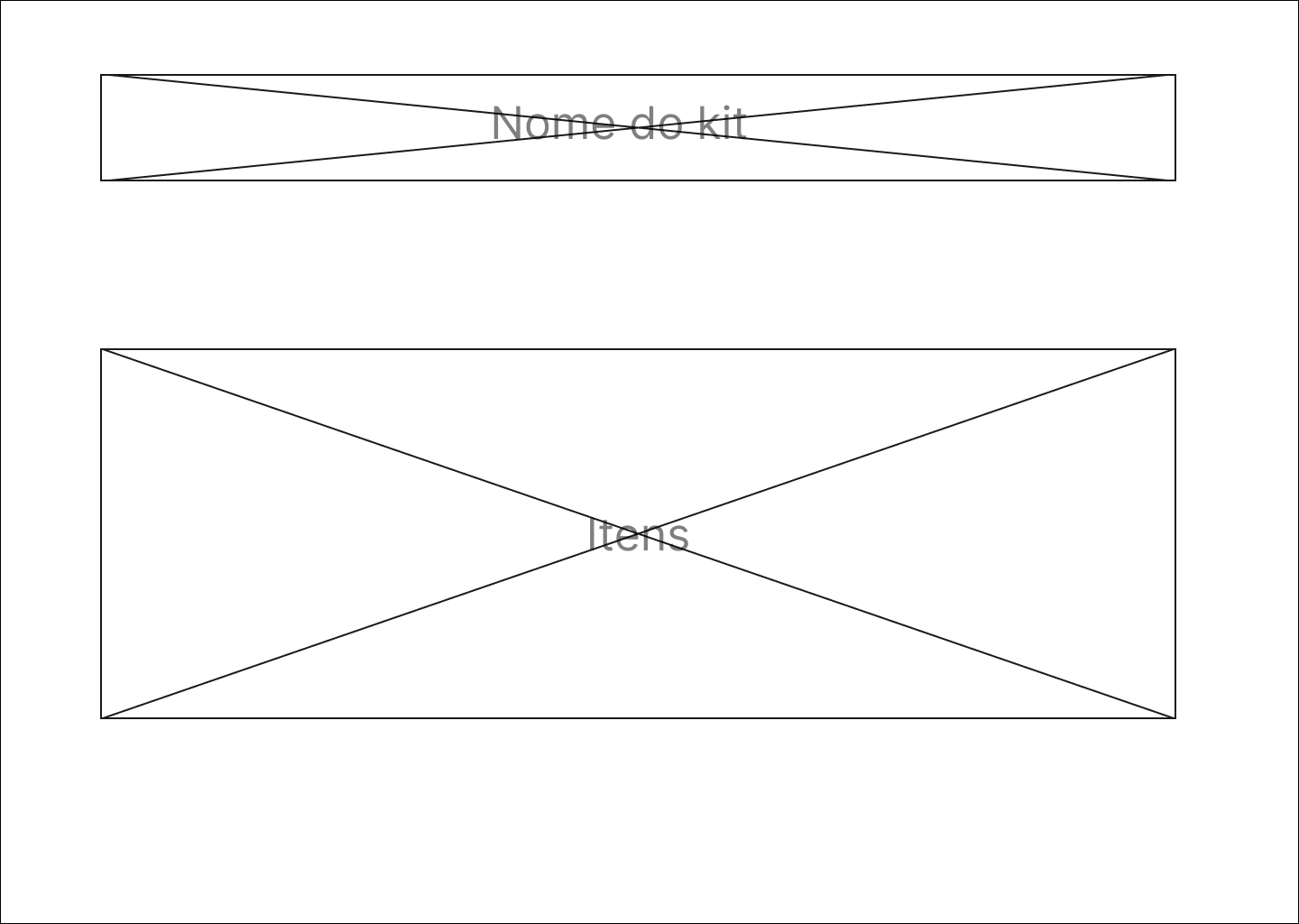 Tela de Configuração do KIT