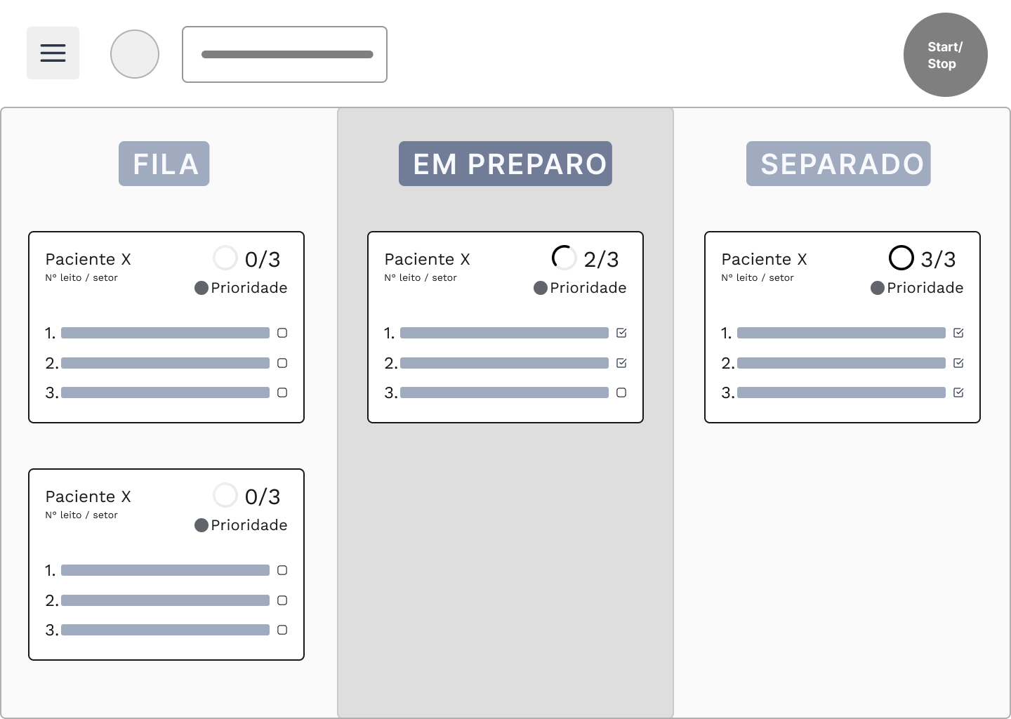 Tela de Dashboard