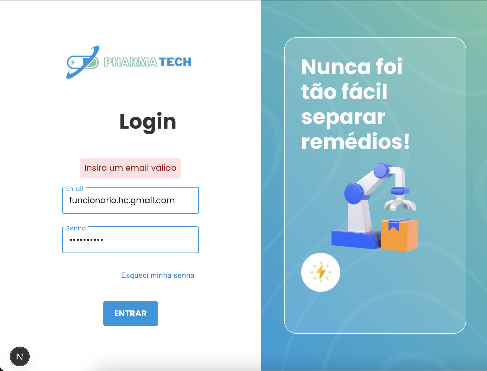 Email Inválido