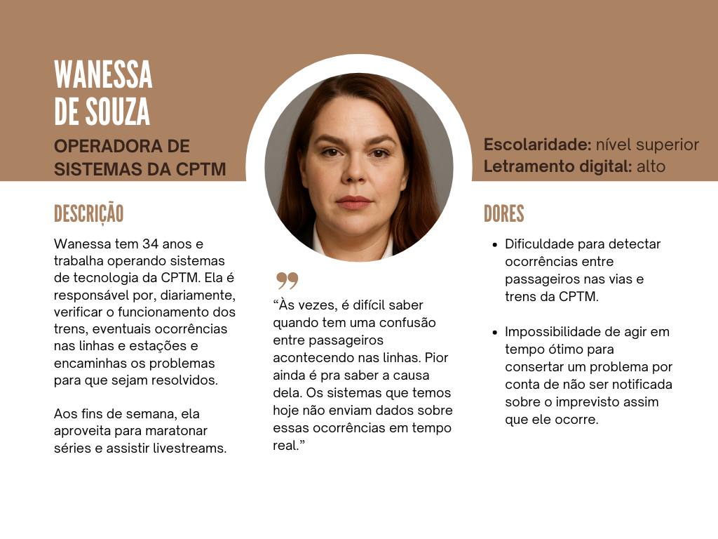 Descrição da Persona Wanessa de Souza