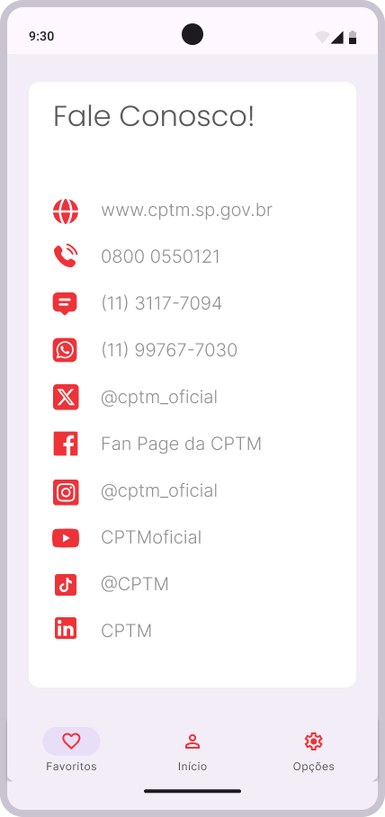 Contatos CPTM