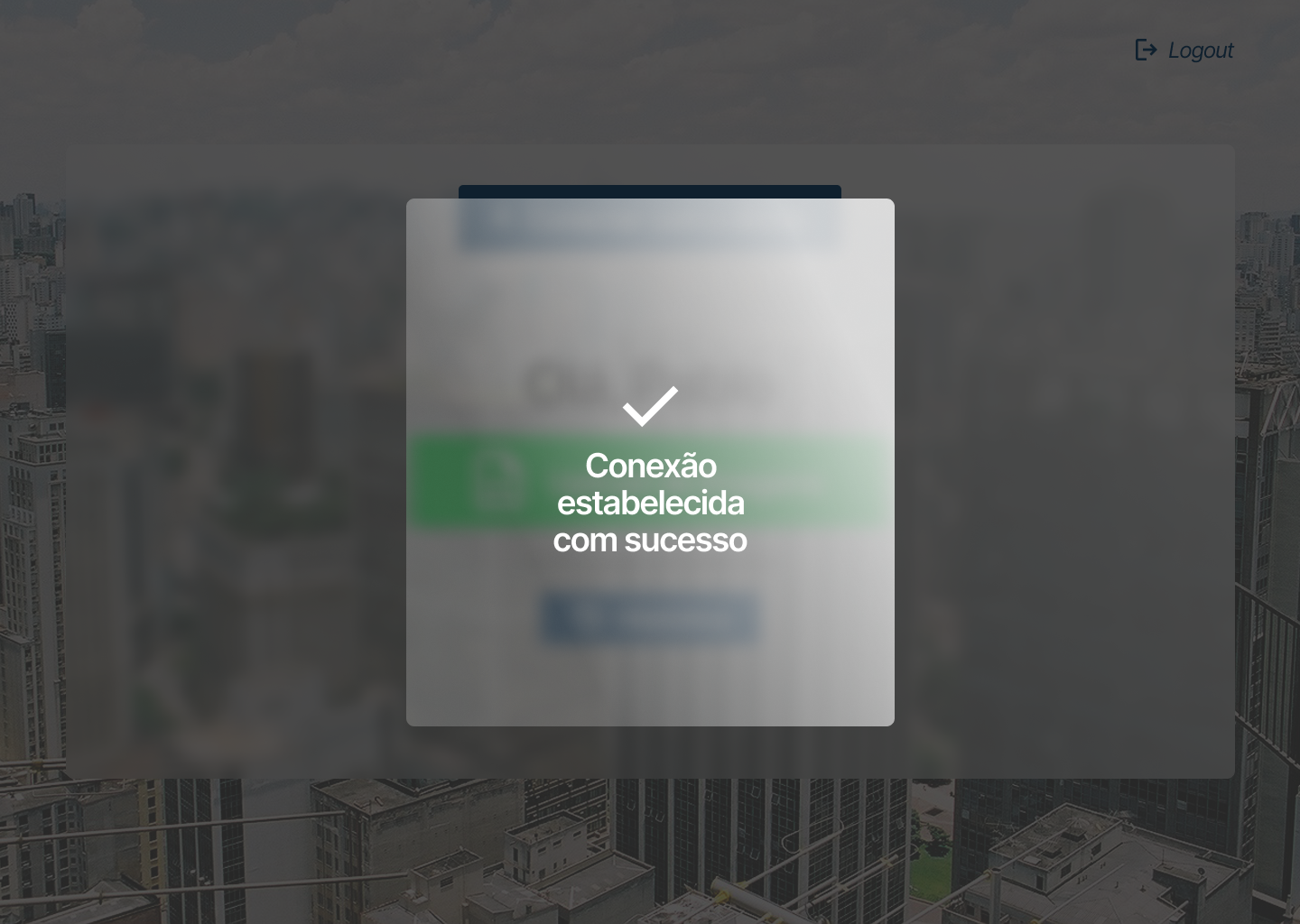 Figura 8: Tela de sucesso na conexão com o drone