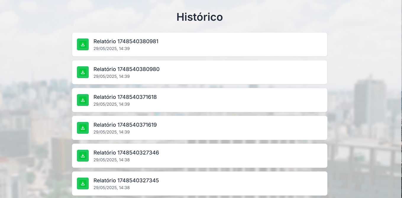 Tela Histórico