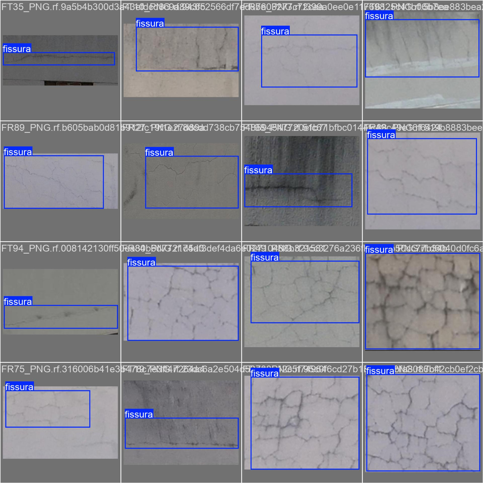 Várias imagens demonstrando o processo de detecção.