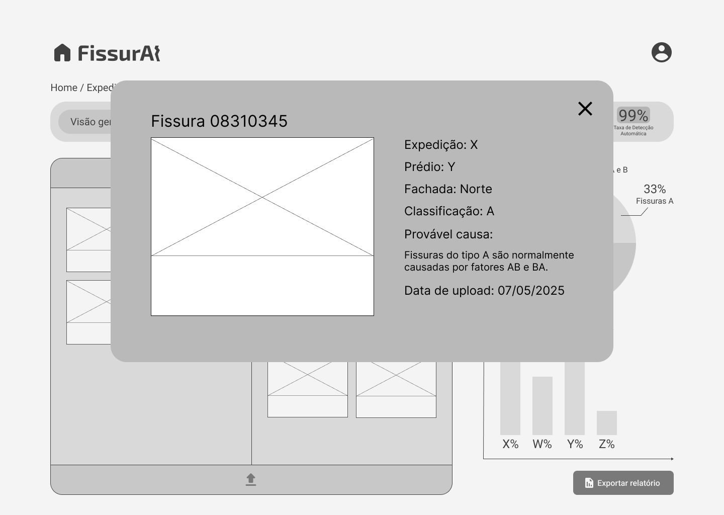 Card de Visualização da Imagem da Rachadura