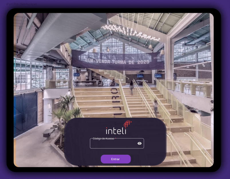 Tela de Login com Código do Tour Versão 2
