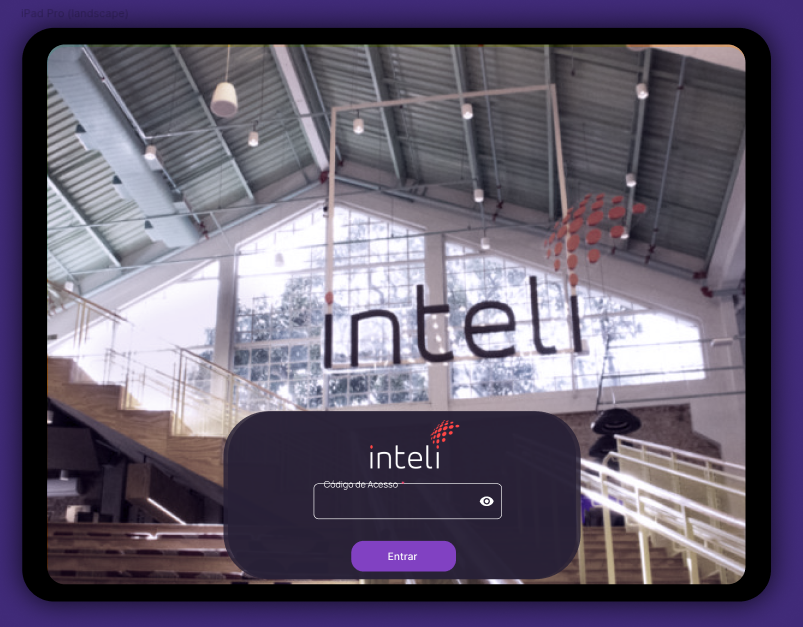 Tela de Login com Código do Tour Versão 3