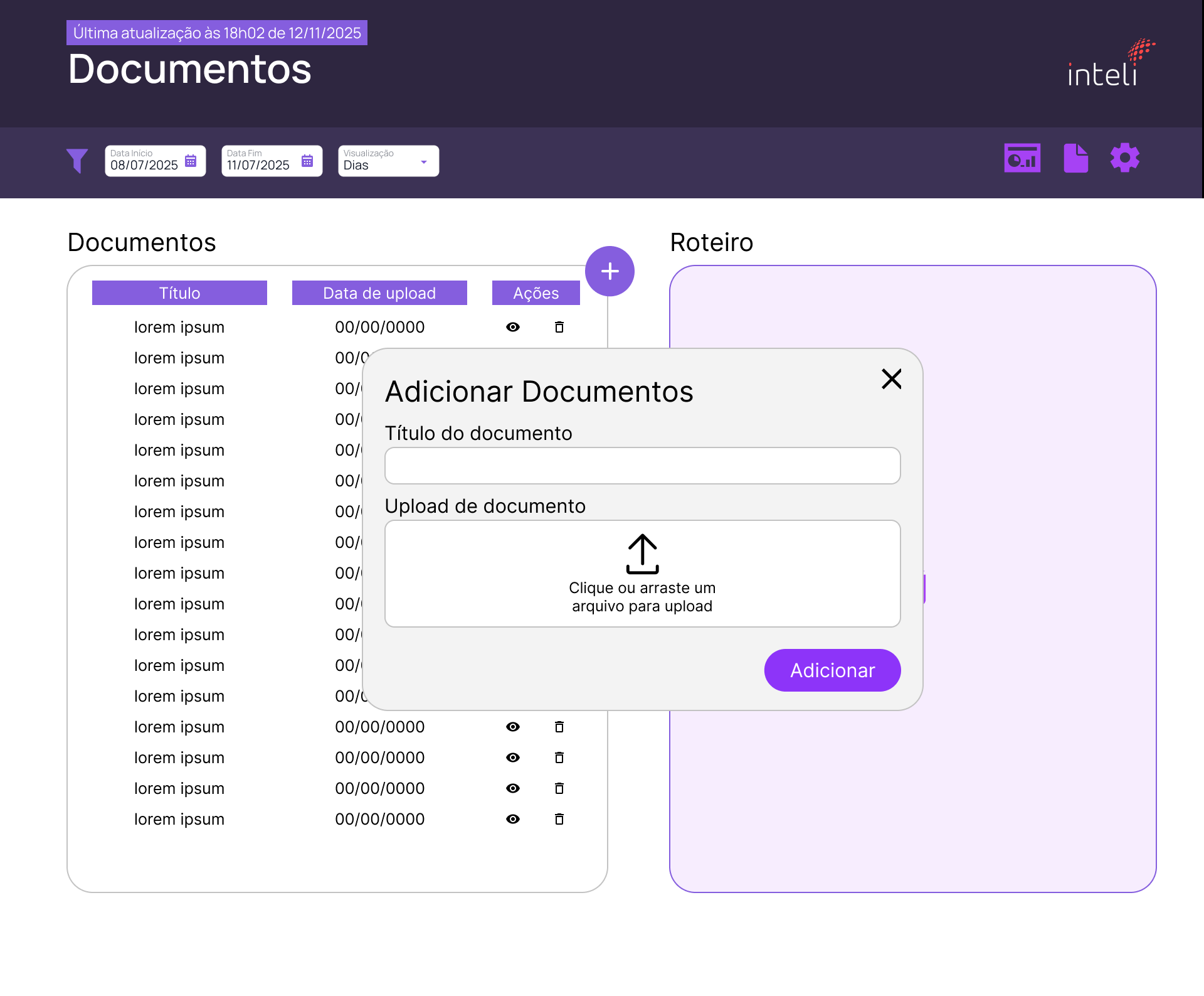 Adicionar Documentos