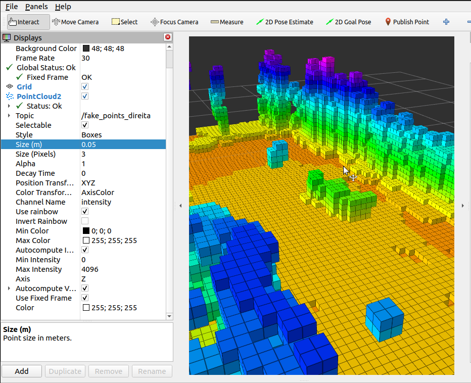 Captura de tela do RViz