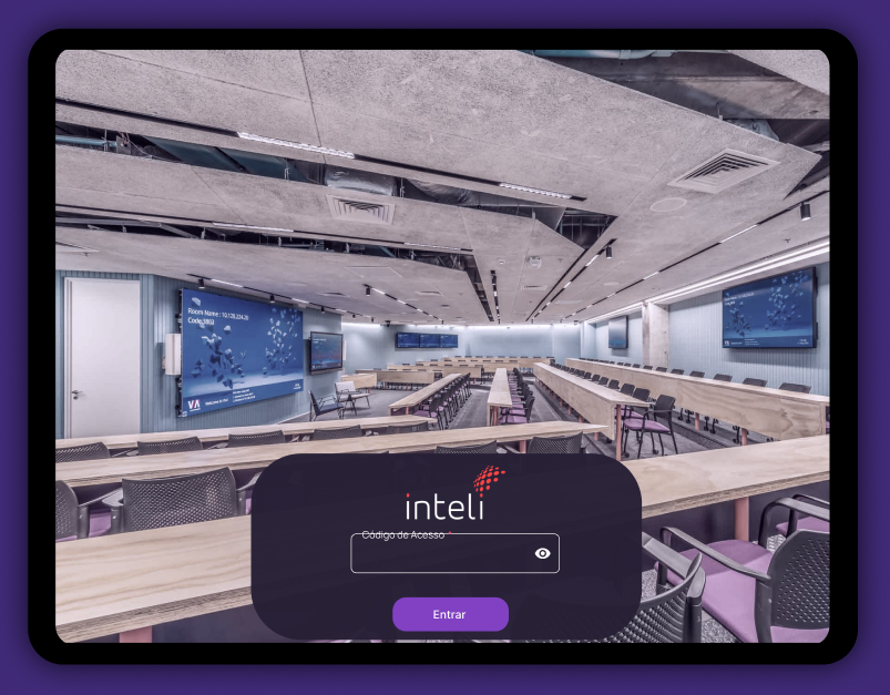 Tela de Login com Código do Tour Versão 1