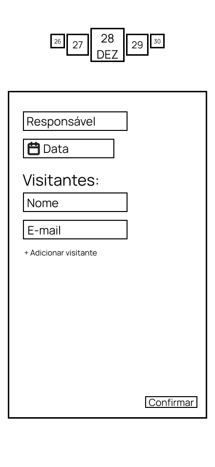 Tela de Cadastro de Visitantes