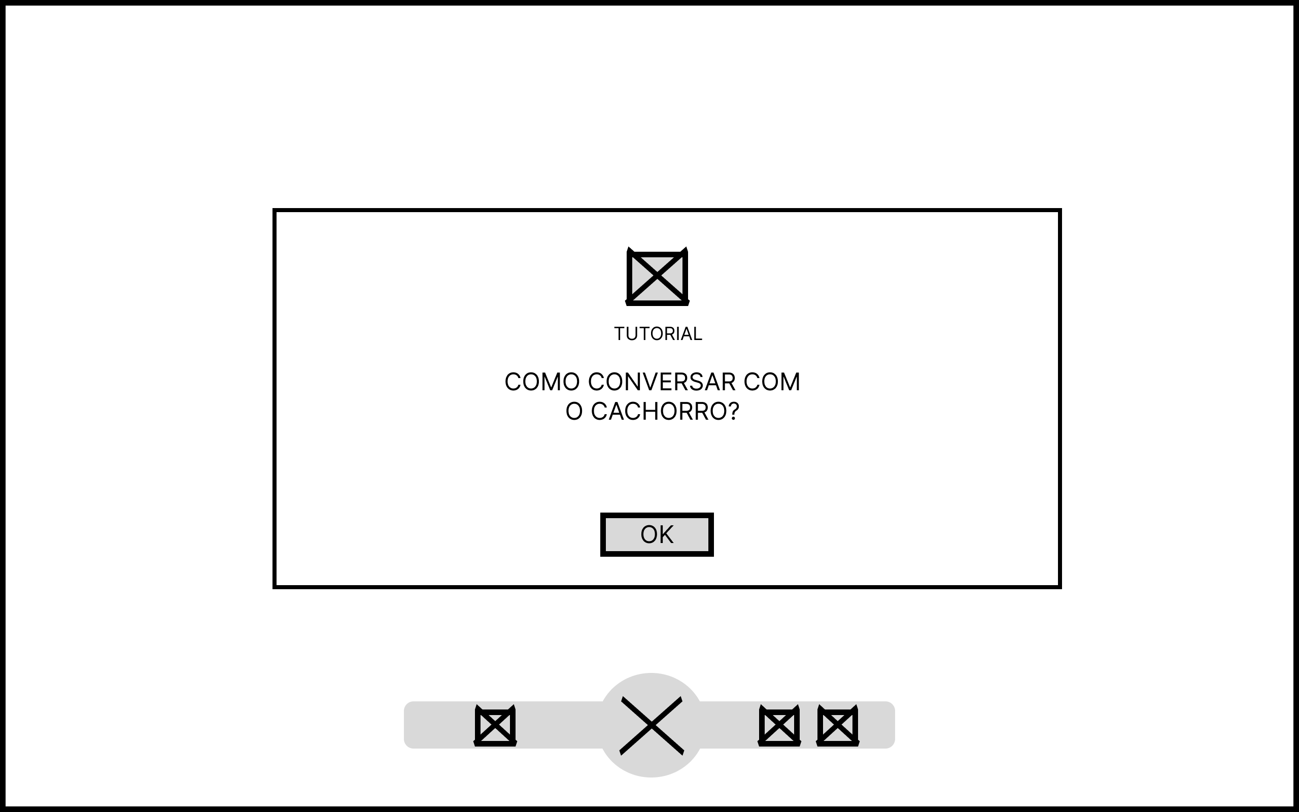 Tela de Tutorial - Conversa com o Cão Robô